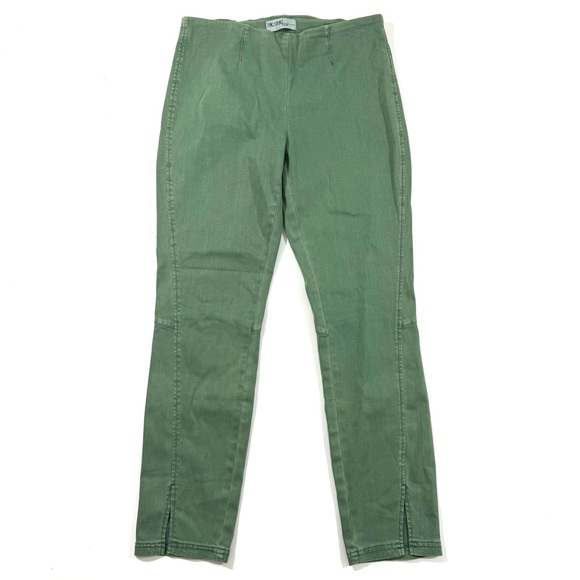 New Nic Zoe Seams All Day Denim Slim Pants Juniper Green - Picture 2 of 9